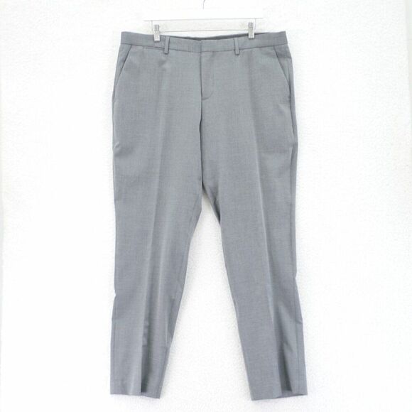 Express Stretch Slim Wool Dress Pants Trousers Gray Birdseye‎ 38 / 31 Birdseye - Picture 4 of 11